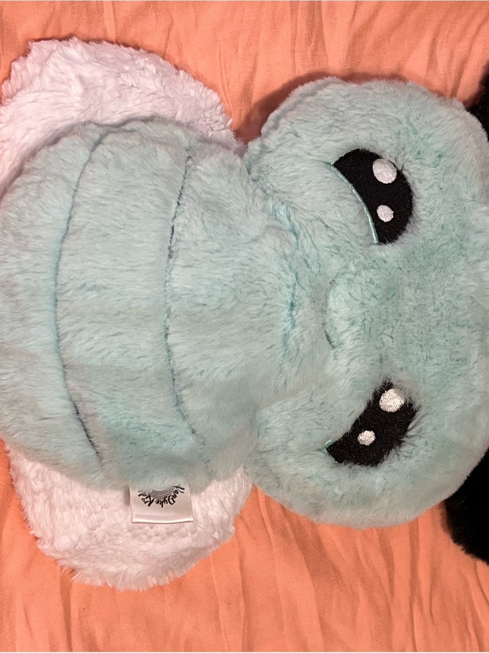 Kids Plush Mint Green Animal Pillow Bed by